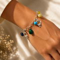 Atlas and Chakra Colours Charm Bracelet