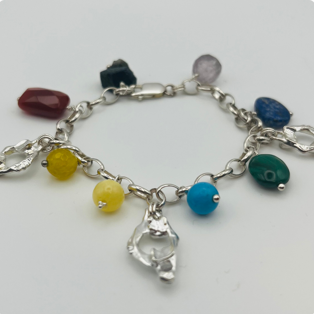 Atlas and Chakra Colours Charm Bracelet