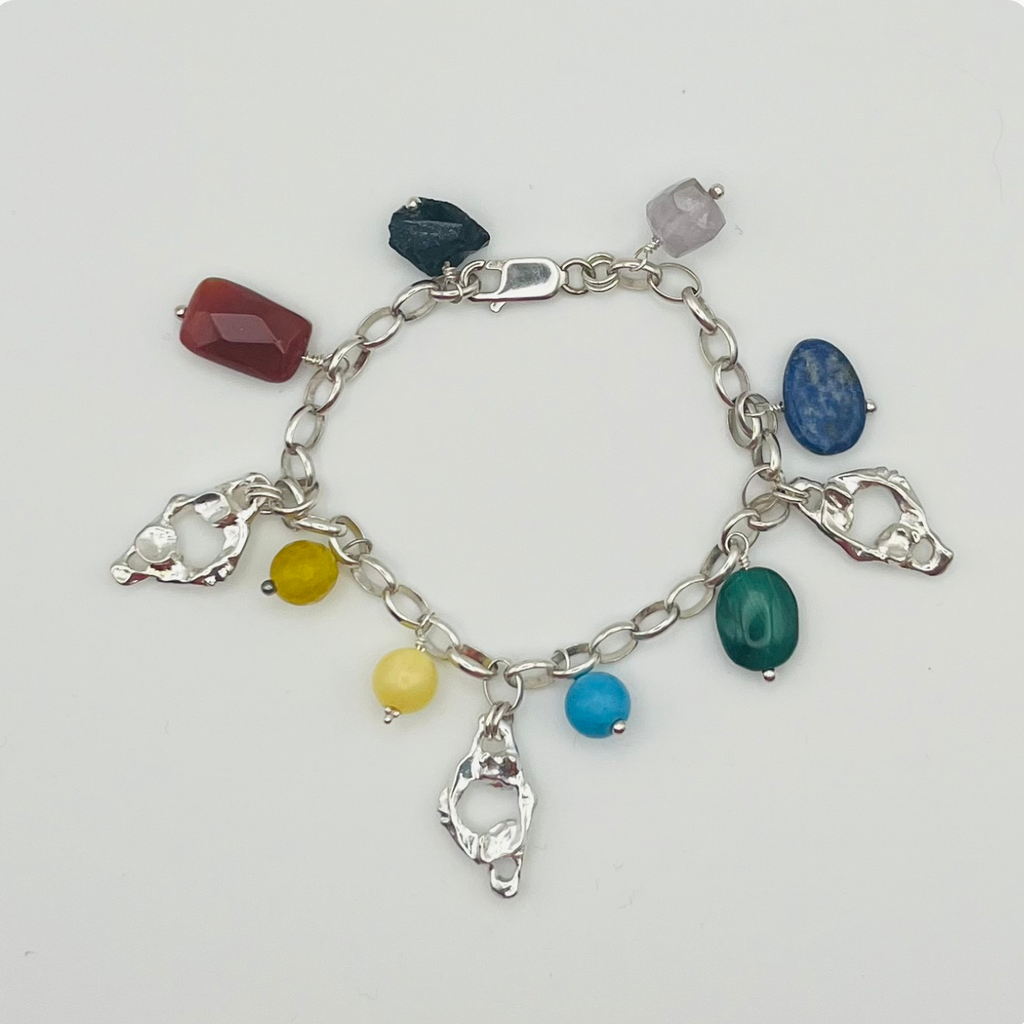 Atlas and Chakra Colours Charm Bracelet