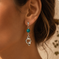 Sterling Silver Atlas and Turquoise Earrings